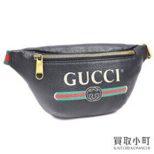 Gucci Leather Belt Bag Black Logo Web Stripe Body Waist Bum Long